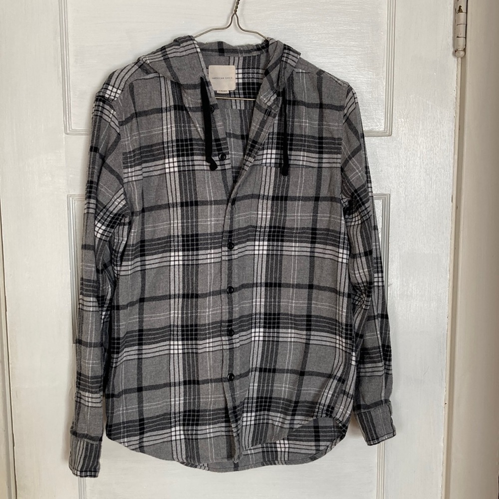 Flannel Hoodie American Eagle